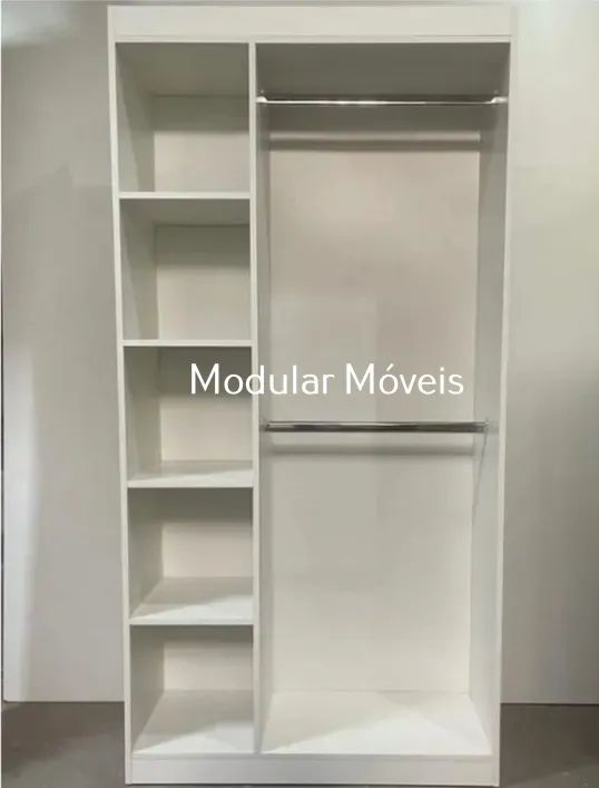 Kit 3 Cabideiros com Nichos - MDF Branco - Foto 3