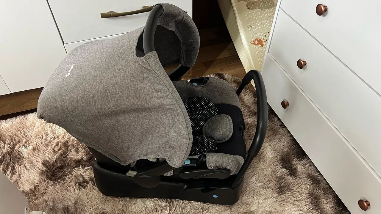  Conjunto Carro Moisés+base+bebê conforto SAFETY. 1ST ? - Foto 4