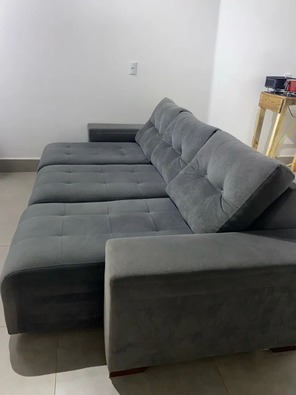 Sofá-cama cinza à venda!  - Foto 3