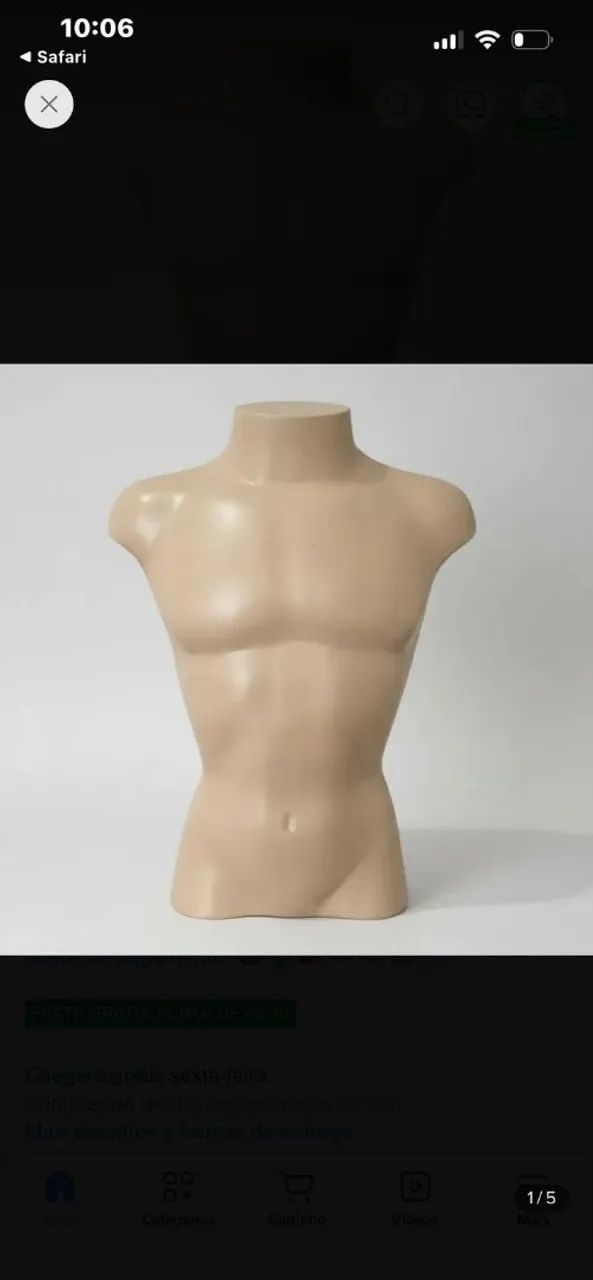 Vendo manequim meio corpo