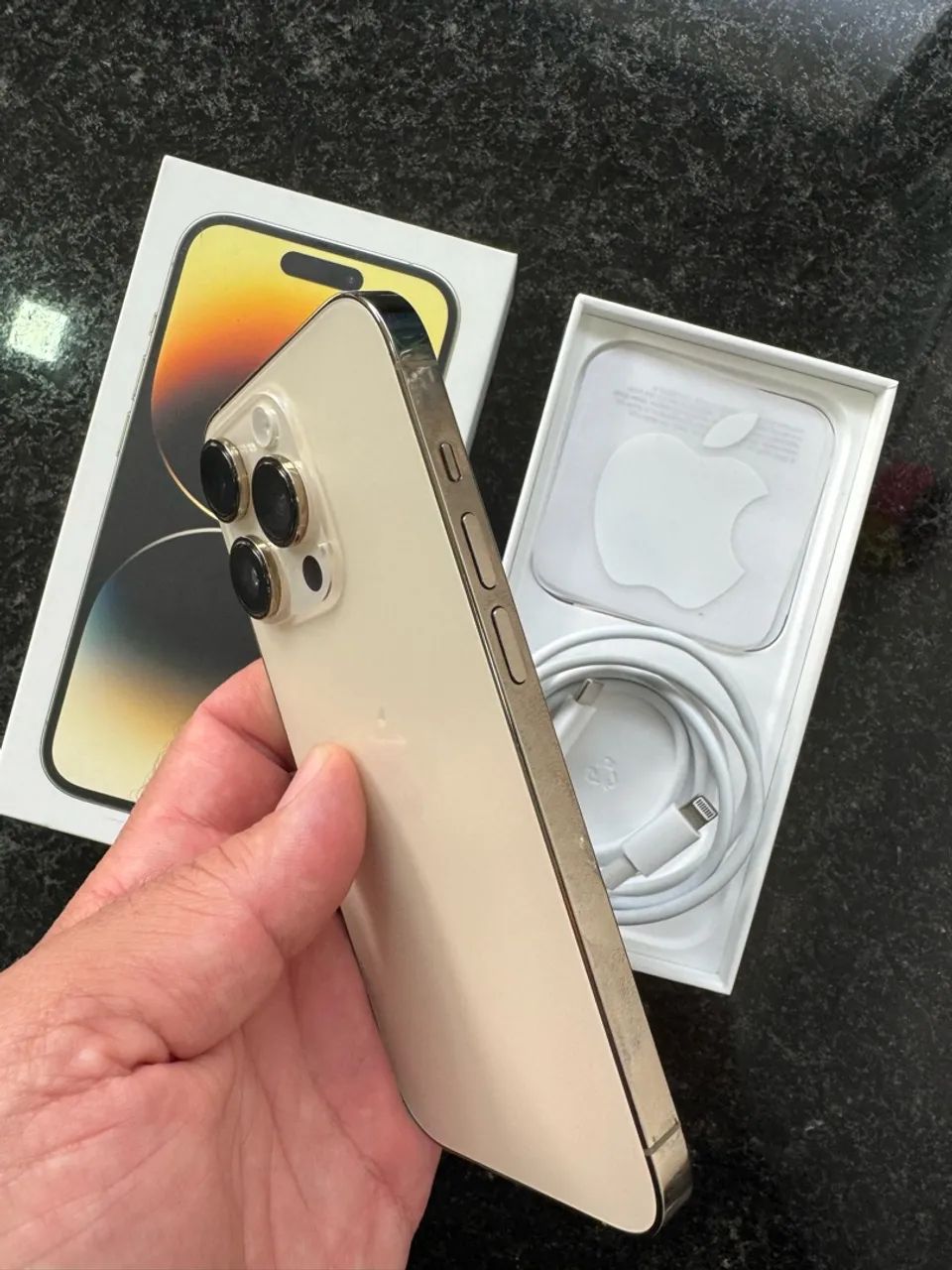 iPhone 14 Pro Gold + Caixa original  - Foto 2