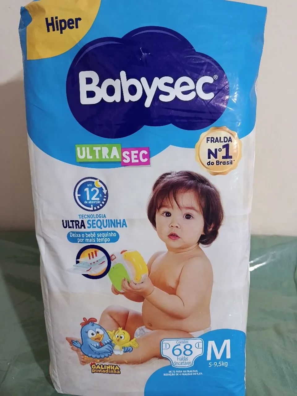 Fralda babysec ultrasec 68 un. tamanho M