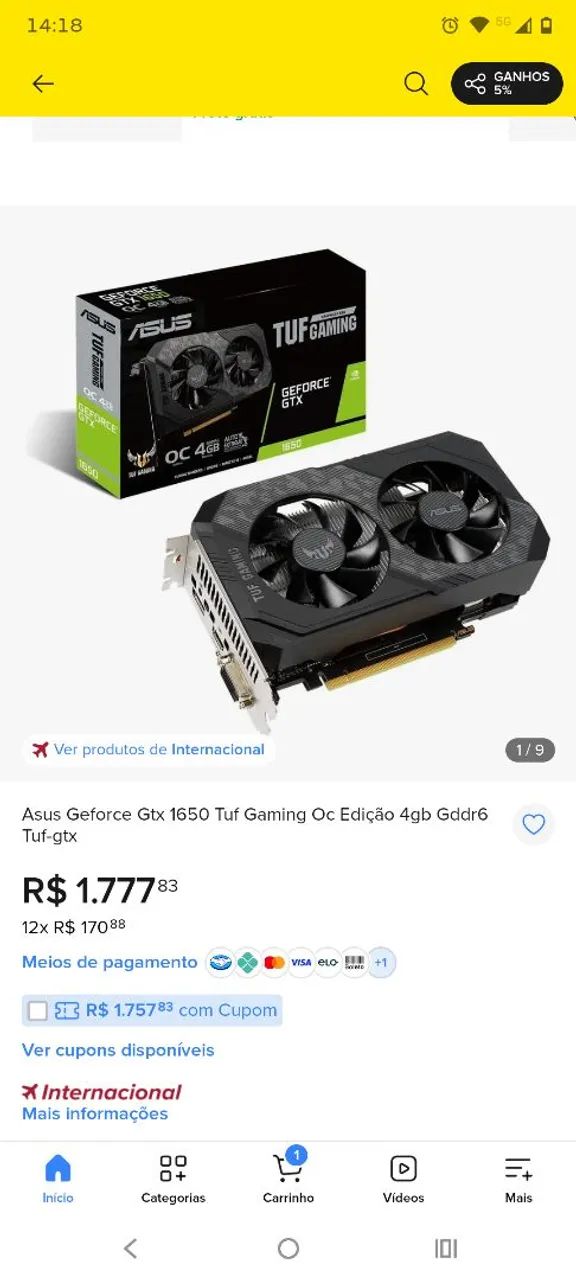 Gtx 1650 4gb  - Foto 2