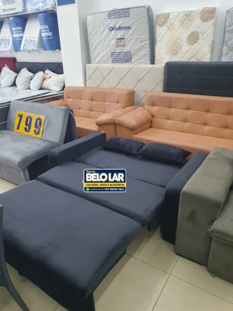 Sofá Cama Com Baú - Foto 2