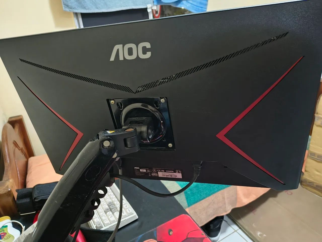 Monitor AOC 27 Polegadas 144hz + Braço Articulado - Foto 2