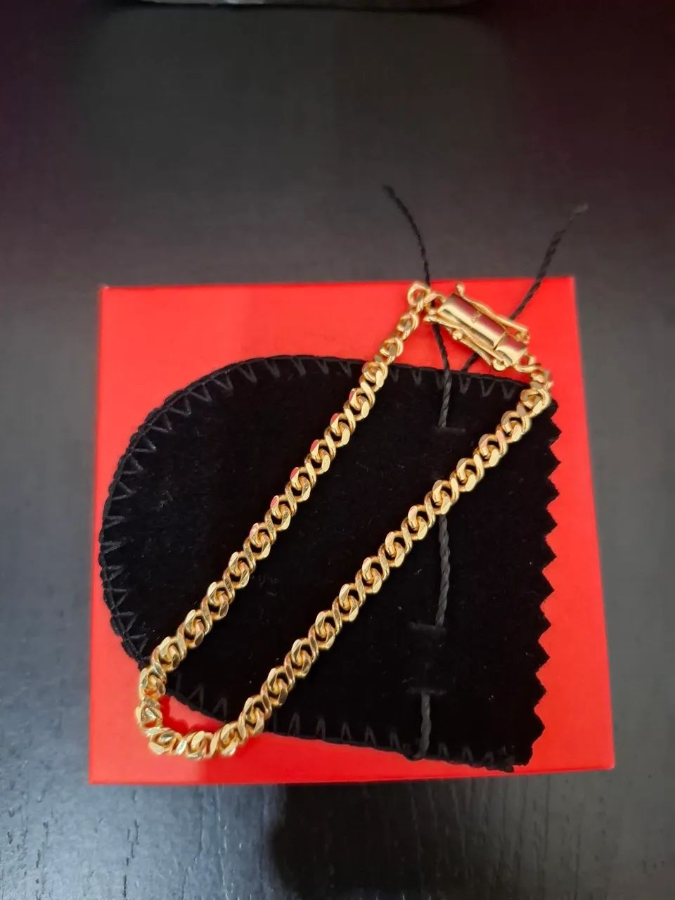 Pulseira Oitinho Banhada a Ouro 18k com 19cm - Foto 4