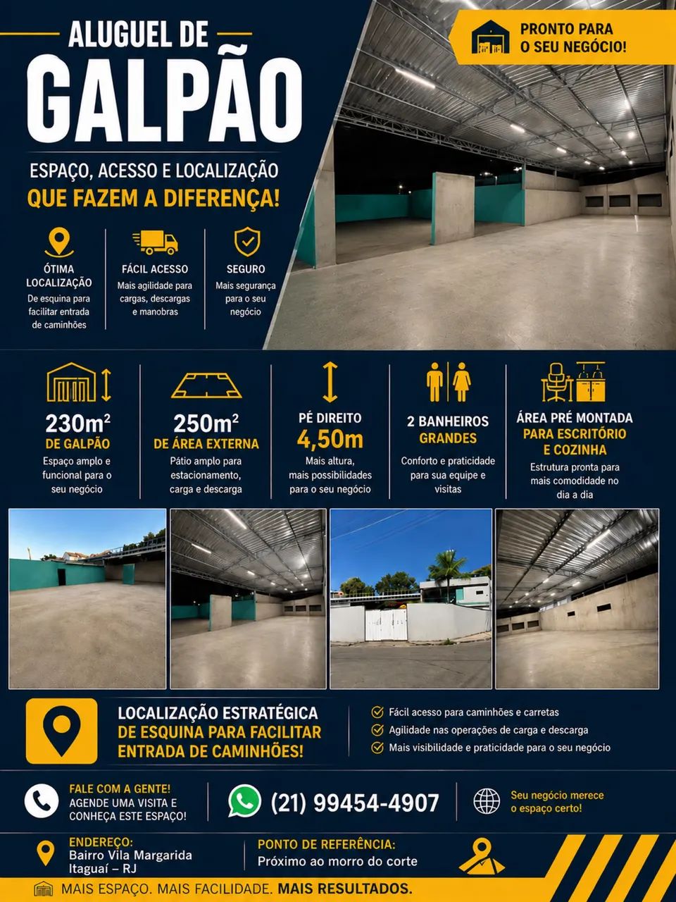 Galpão Aluguel ótima localização 