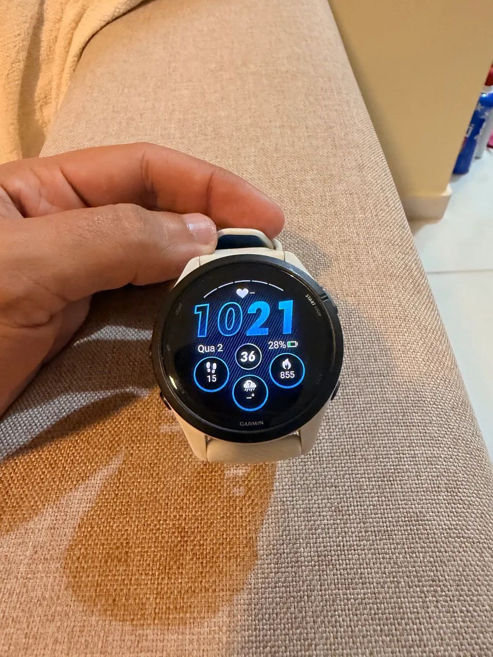 Garmin Forerunner 265 Branco - Perfeito Estado + Carregador