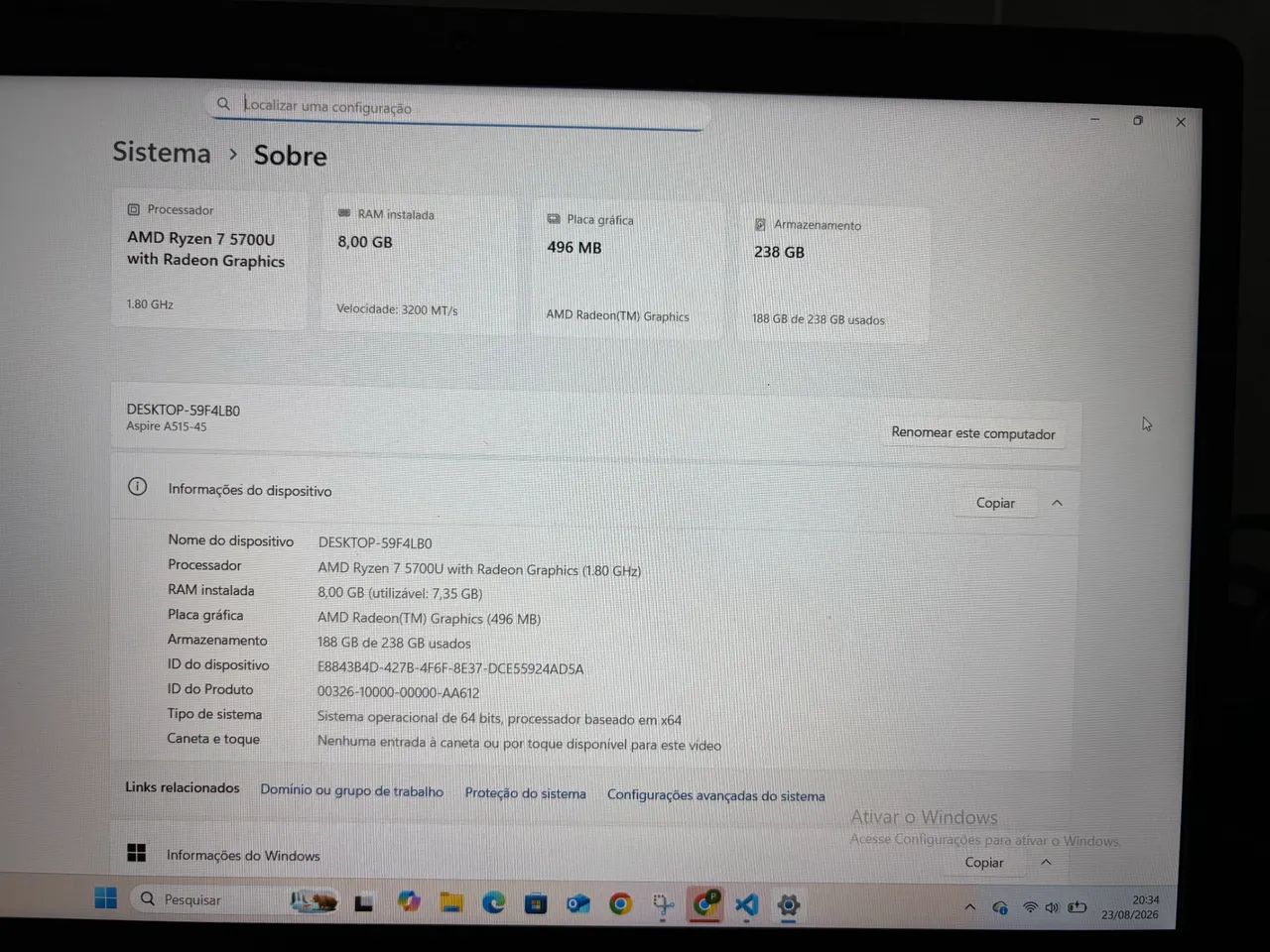 NOTEBOOK ACER ASPIRE 5 - Foto 3