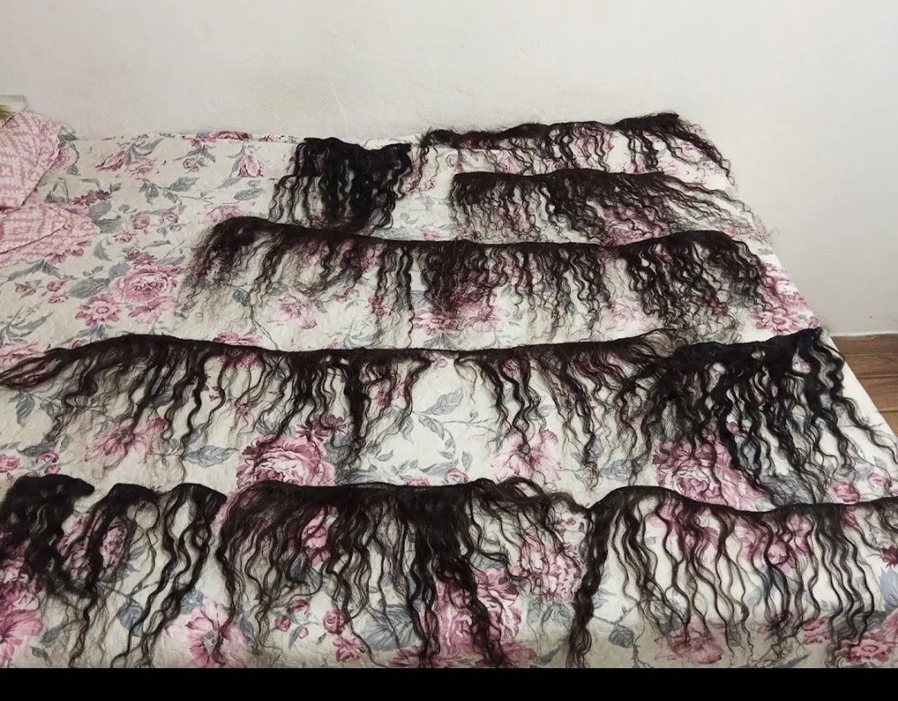 Cabelo humano 45 cm na tela - Foto 2