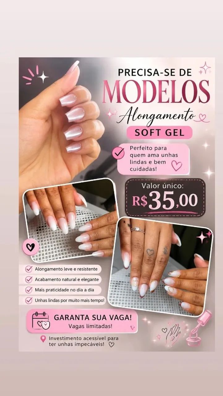 Alongamento de unhas 