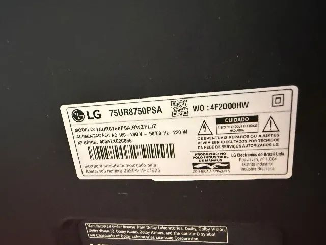 Vendo TV tela trincada 75 polegadas LG  - Foto 2
