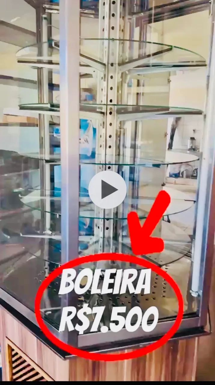 PADARIA: boleira e expositores semi novo - Foto 2