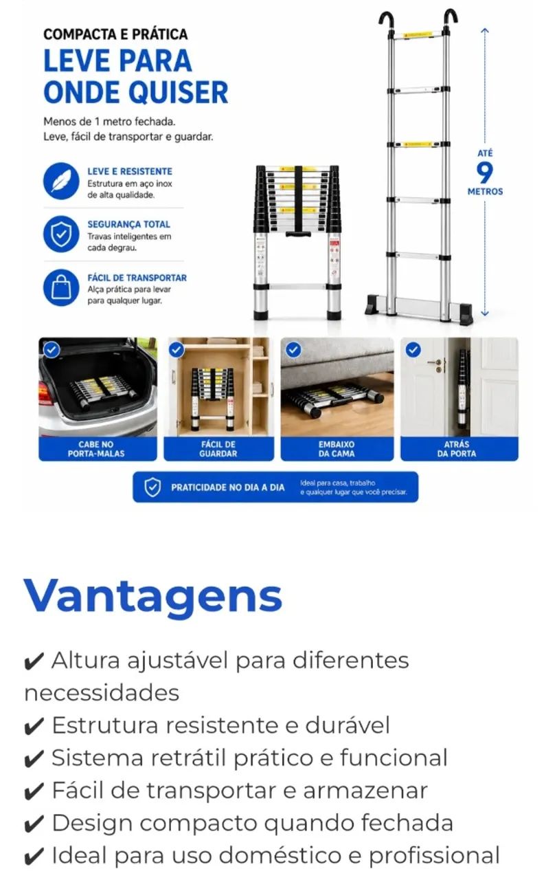 Escada Telescópio - Foto 4