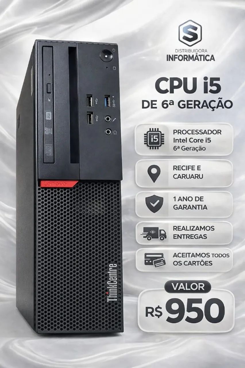 PC i5 de 6°GERAÇÃO 8GB ddr4- 1 ano de garantia  - Foto 4