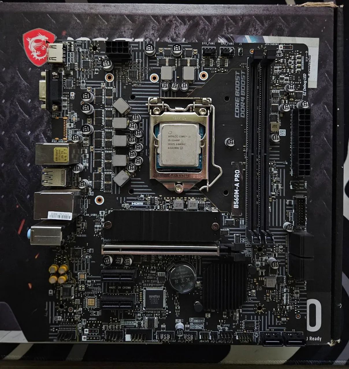 Kit Upgrade Intel I5 11400 + Placa-mãe MSI B560M-A PRO + Cooler de