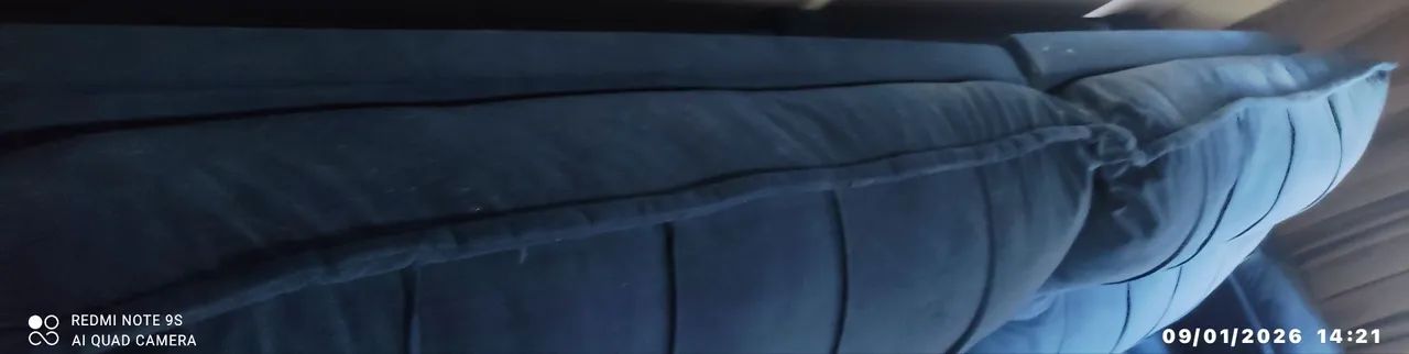 Sofá cama modular veludo azul  - Foto 4