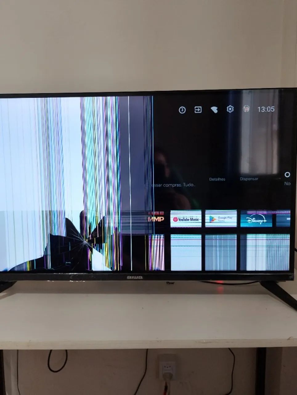 Smart TV Aiwa 32" Android  Peças ou Técnico - Foto 2