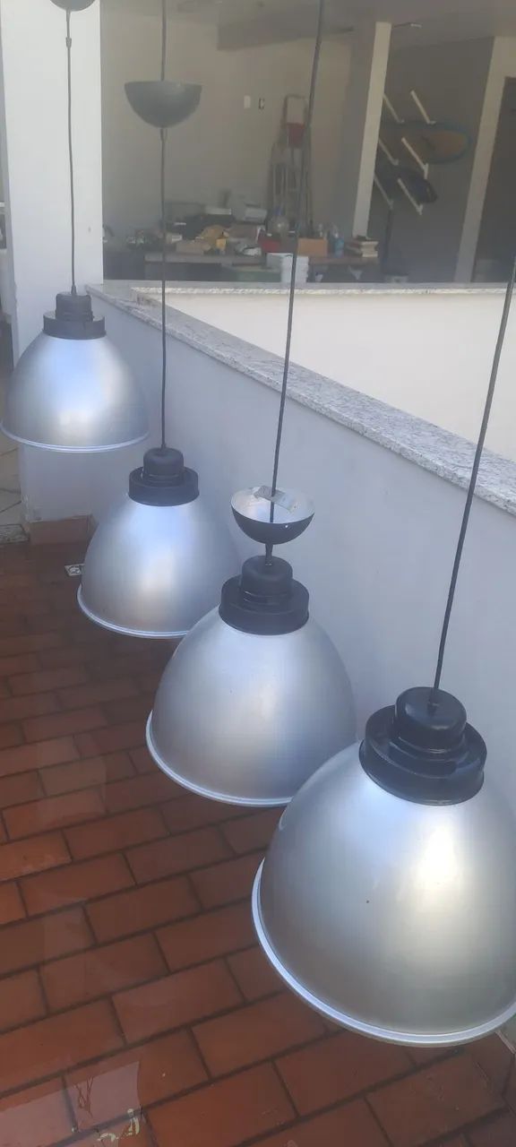 4 Luminarios Industrial de 40cm de Alumínio  - Foto 2