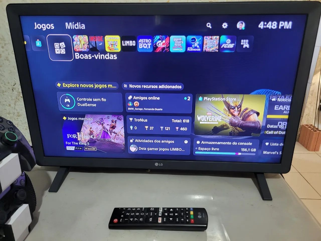 TV SMART/MONITOR LG 24 POLEGADAS. FUNCIONANDO TUDO - Foto 2