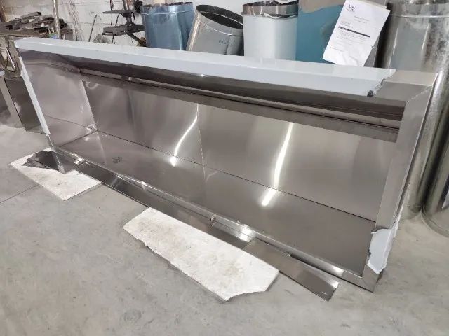 Coifa Central em Inox para Cozinha Industrial 2,00x1,10x0,50