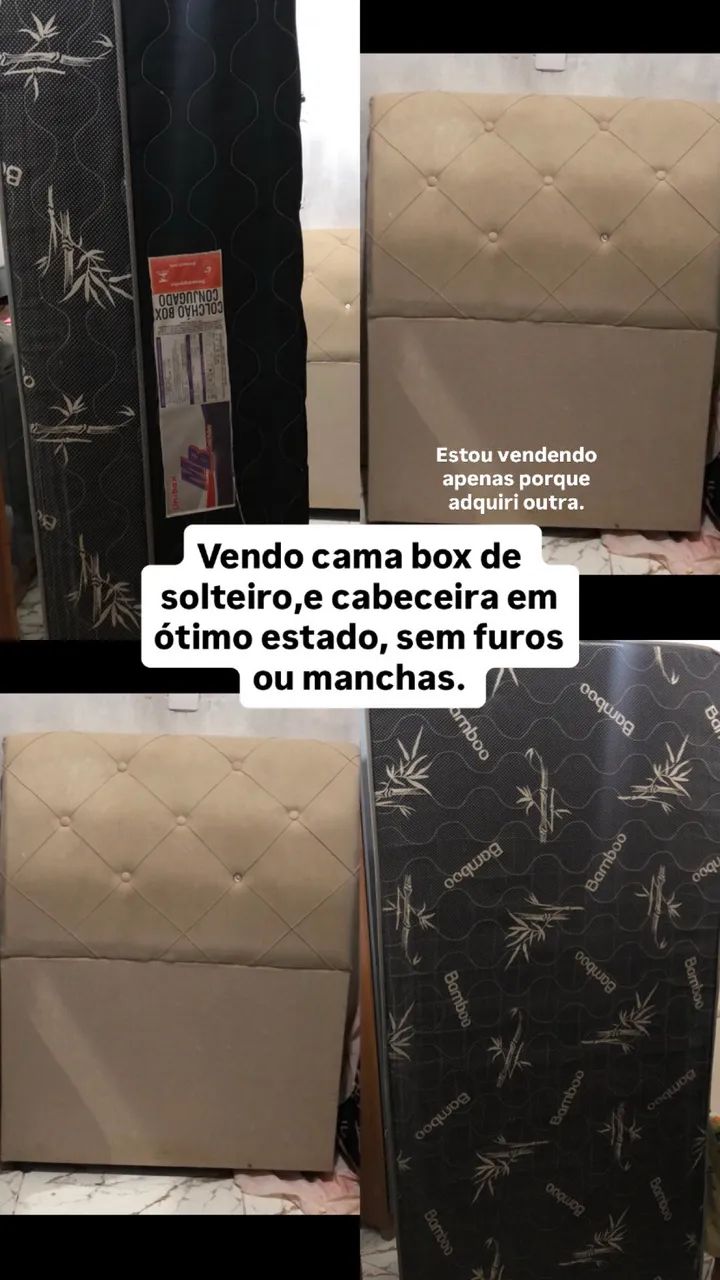 Cama de solteiro,e cabeceira 