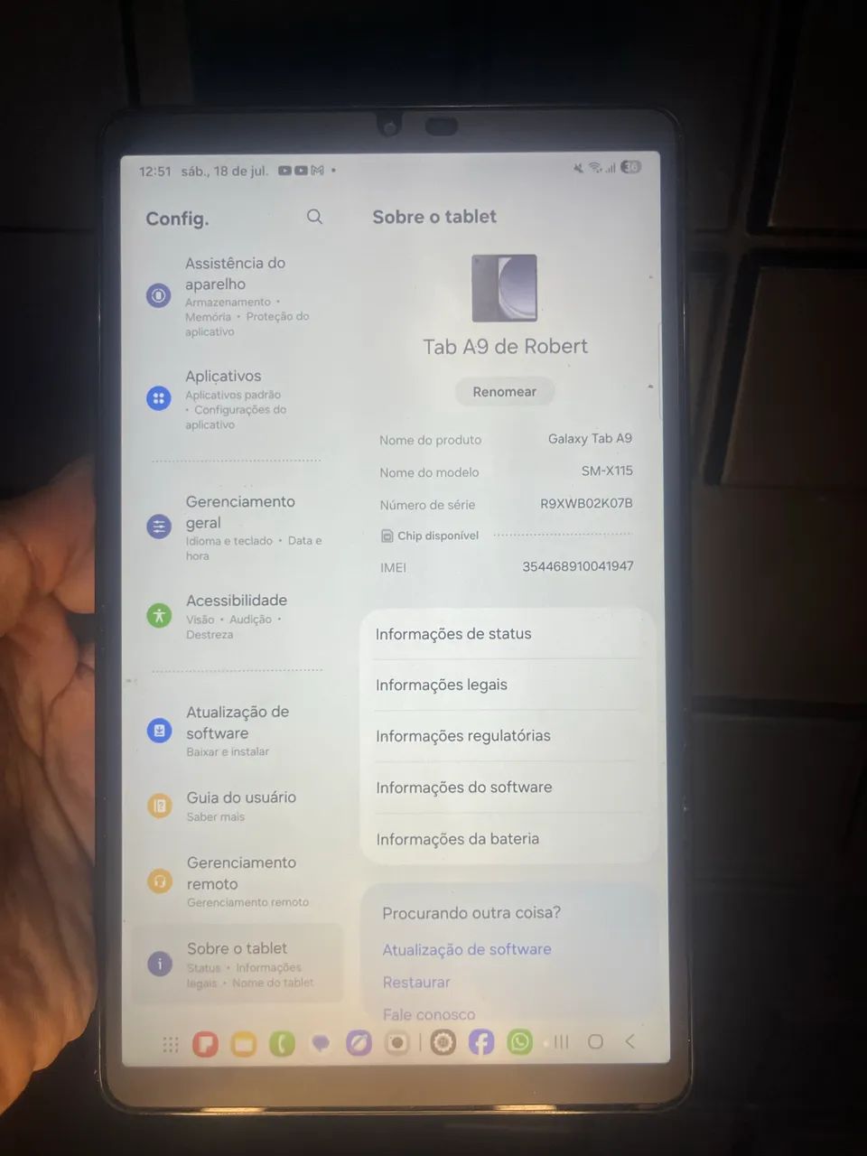 Tablet A9 Samsung Compeleto - Foto 4