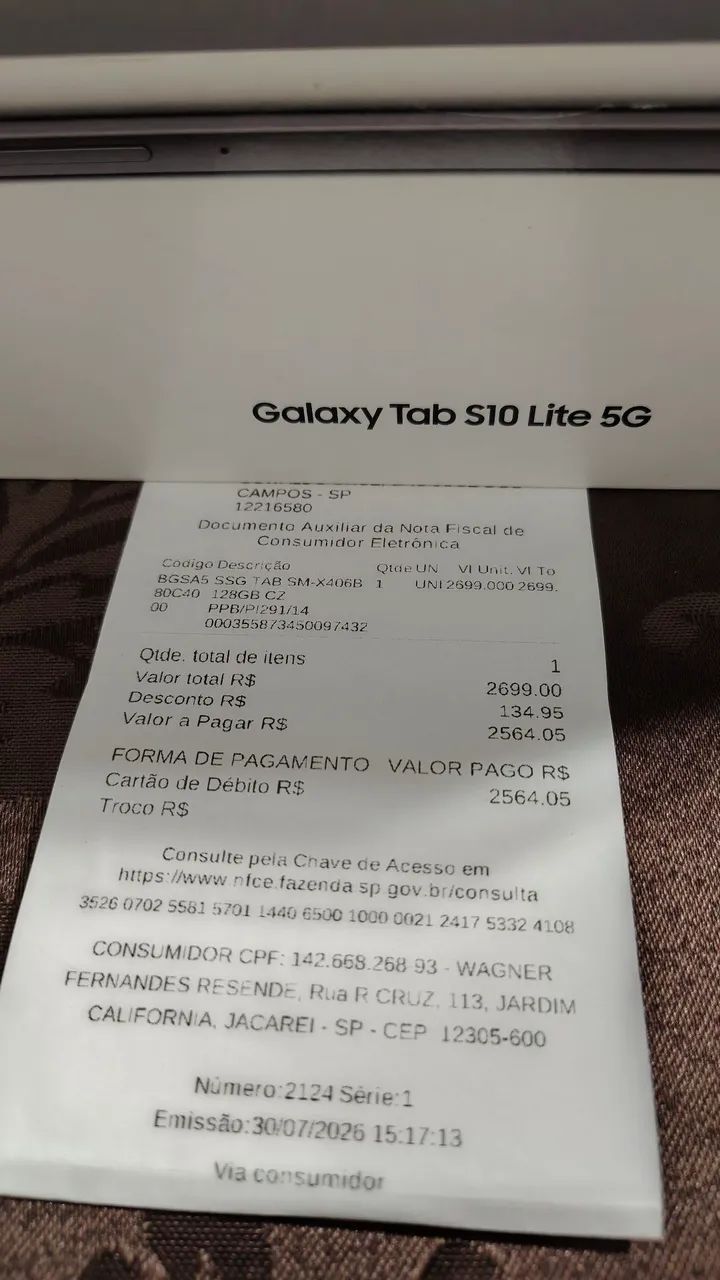 Tablet Samsung Galaxy tab S10 lite 5g