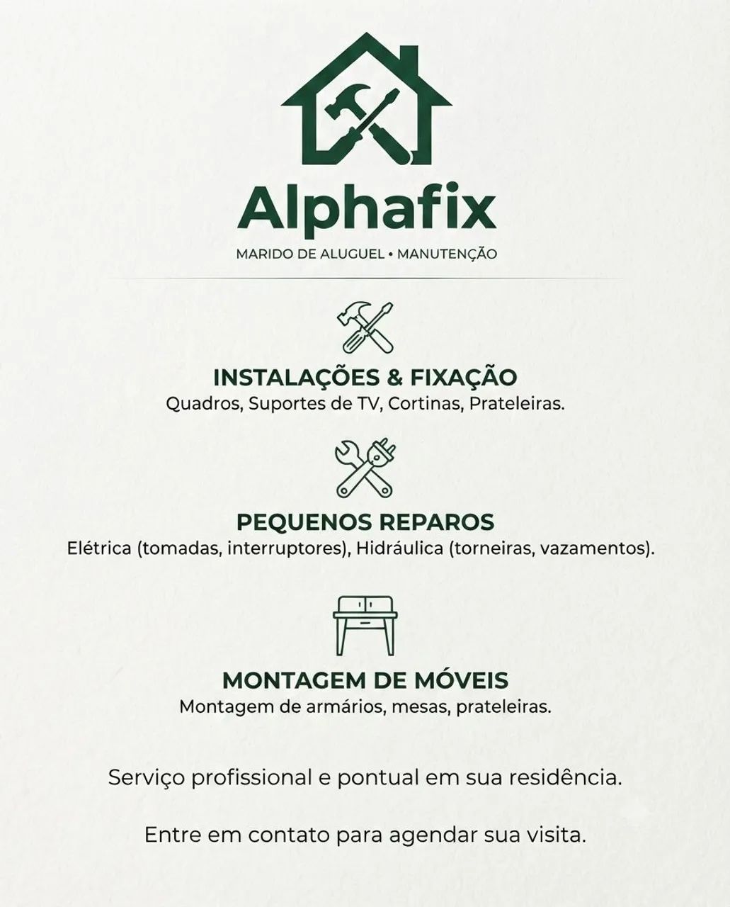 Marido de aluguel - Alphafix | Soluções Residenciais e Comerciais