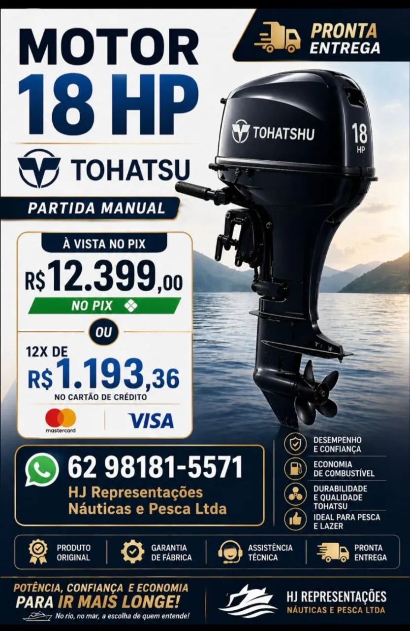 Motor de poap 18 HP 