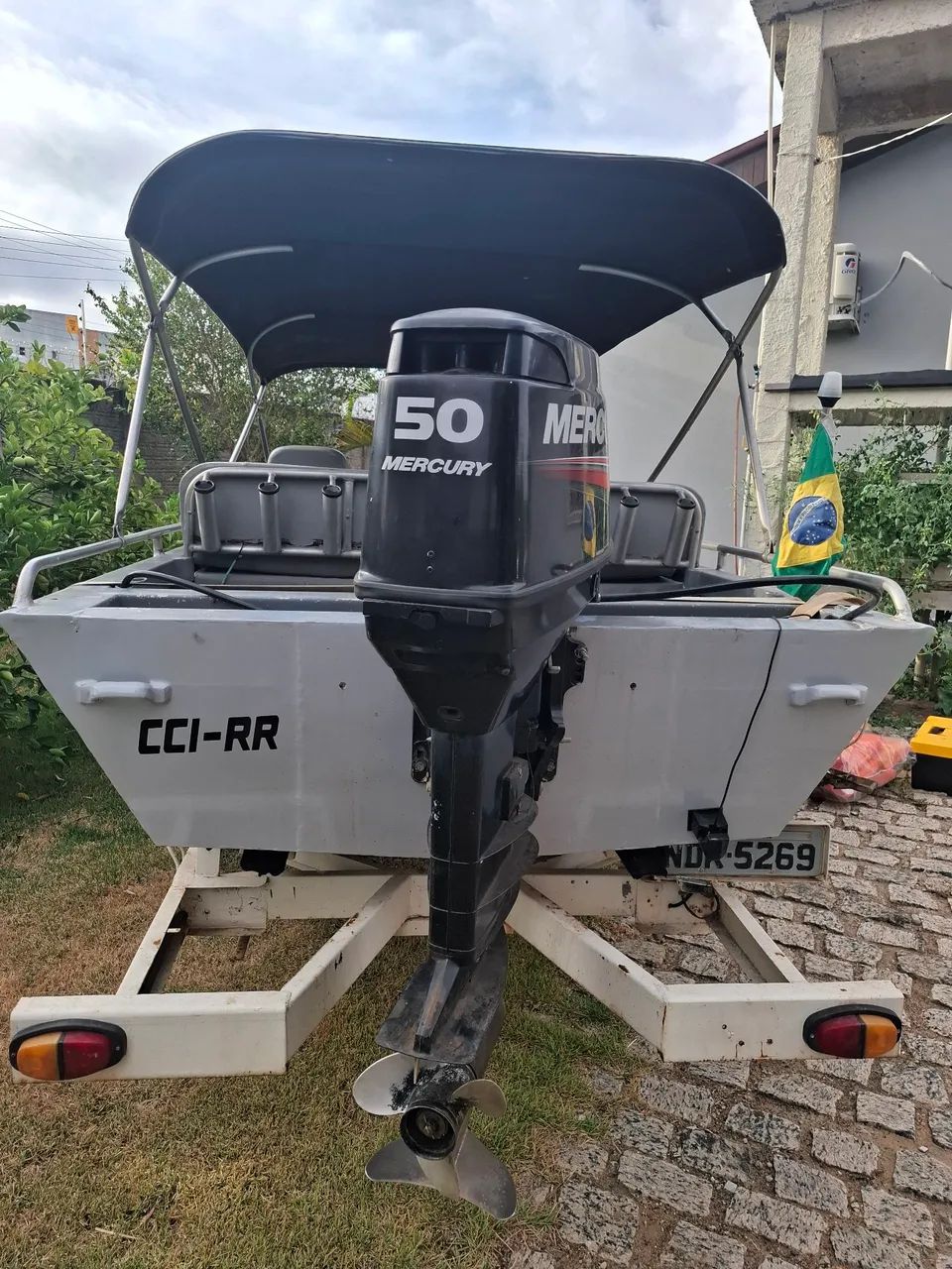 Barco de alumínio Completo. Motor Mercury 50 hp 2 tempos  - Foto 2