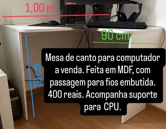 Mesa de canto para computador / estudo