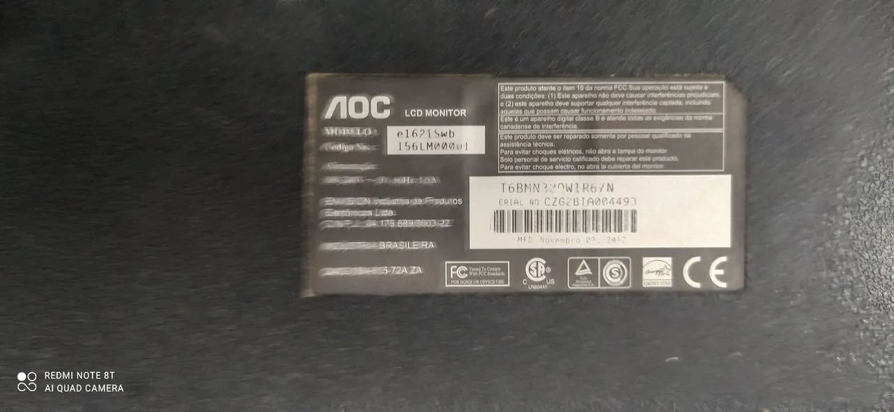 Monitor AOC de 16 polegadas sem defeito  - Foto 3