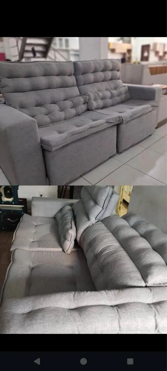 Sofá retrátil e reclinável 