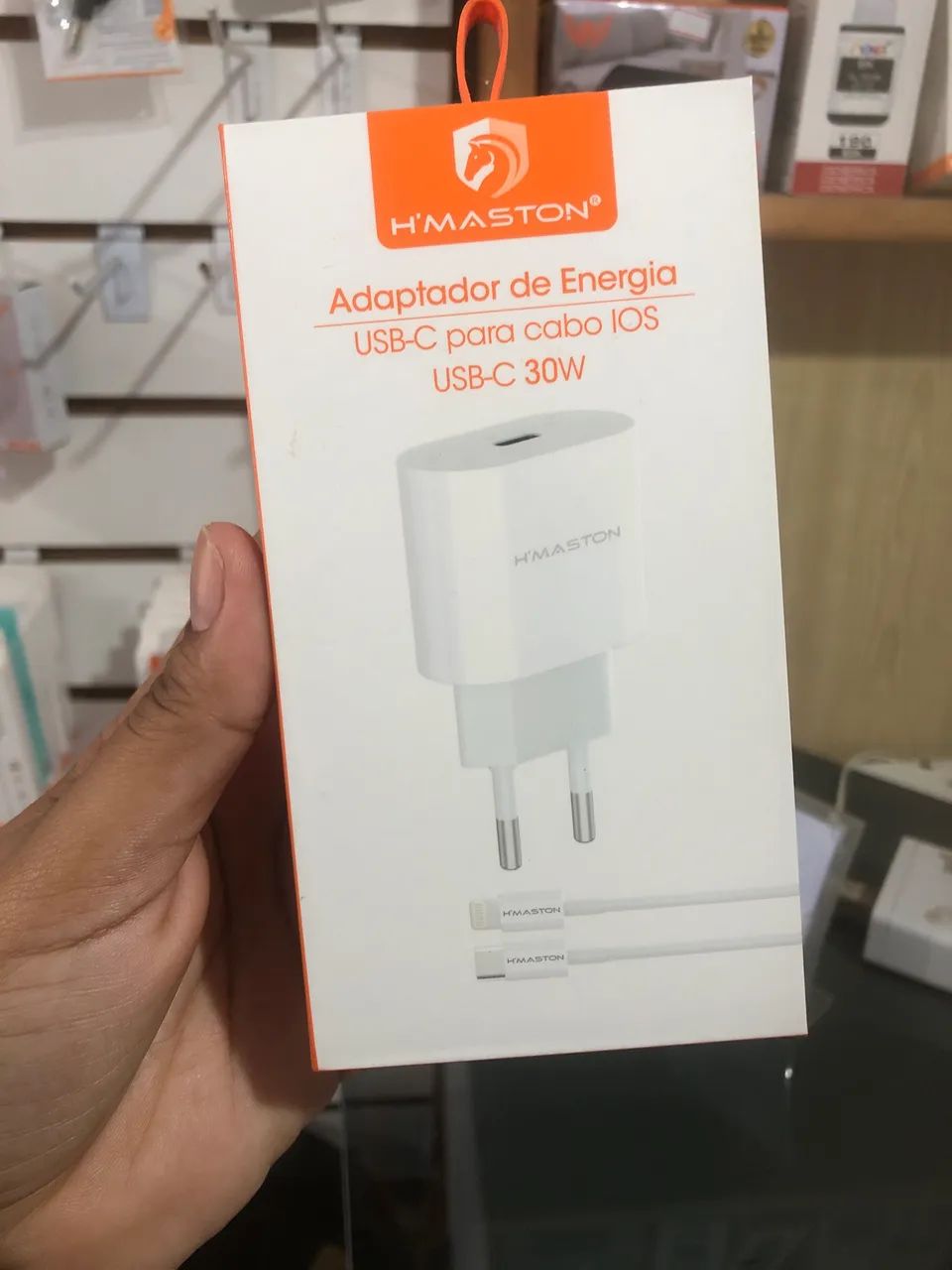 Carregador para iPhone Lightning fonte e cabo - Foto 3