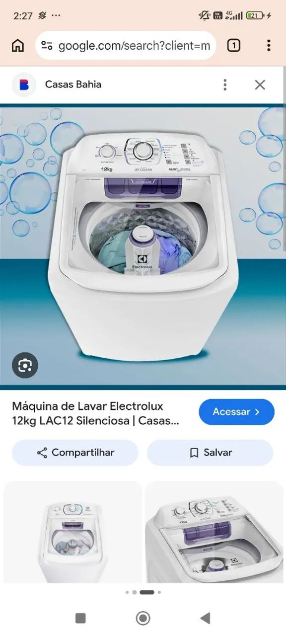 MÁQUINA DE LAVAR ROUPA ELETROLUX 