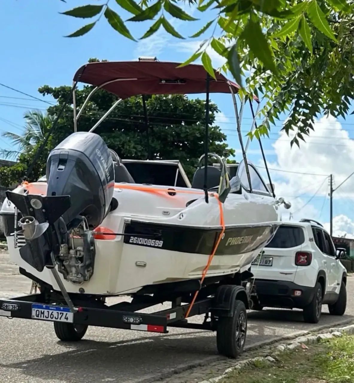 Lancha completa com carreta de encalhe já emplacada - Foto 2