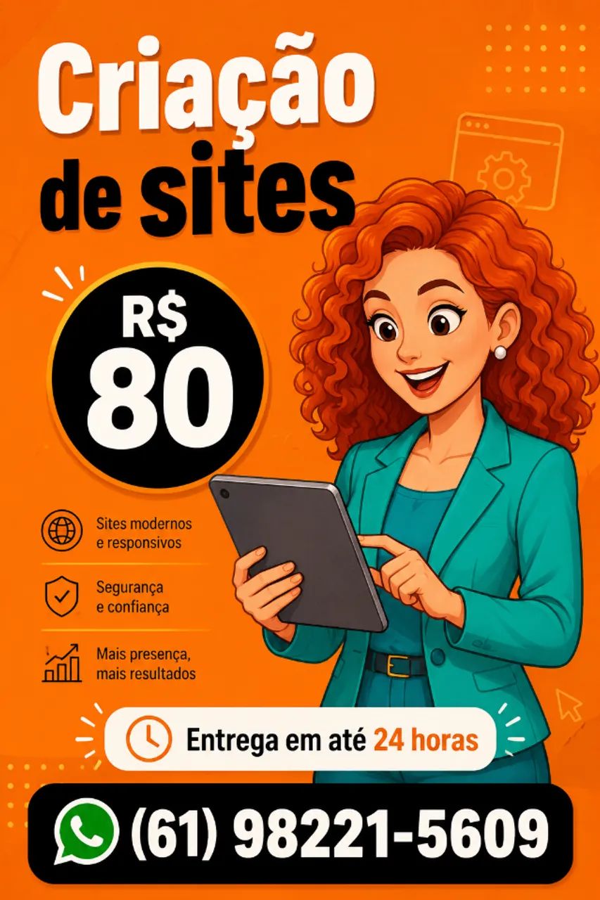 Construção de Sites Em Até 24H Por Apenas R$80