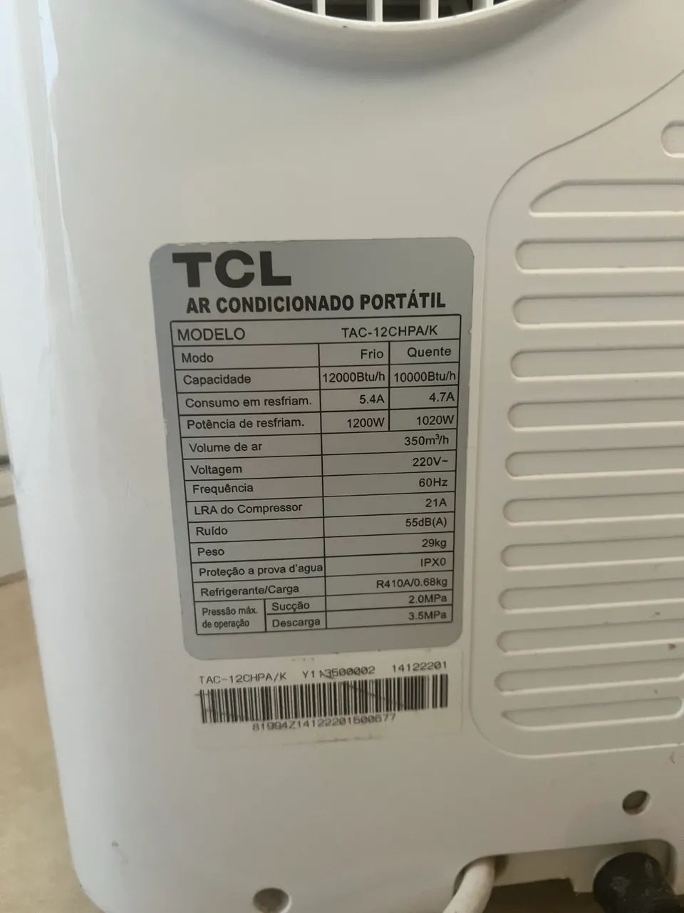 Ar condicionado portátil TCL - 4 em 1 - Foto 3