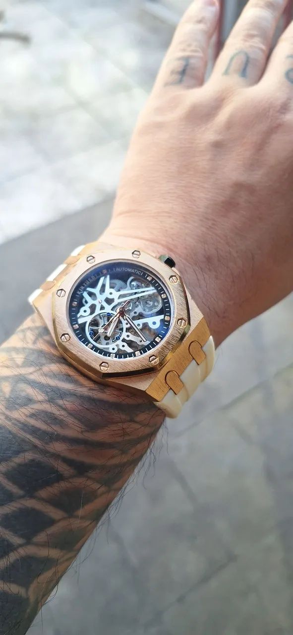 Relogio Masculino Kinyued Automático Skeleton