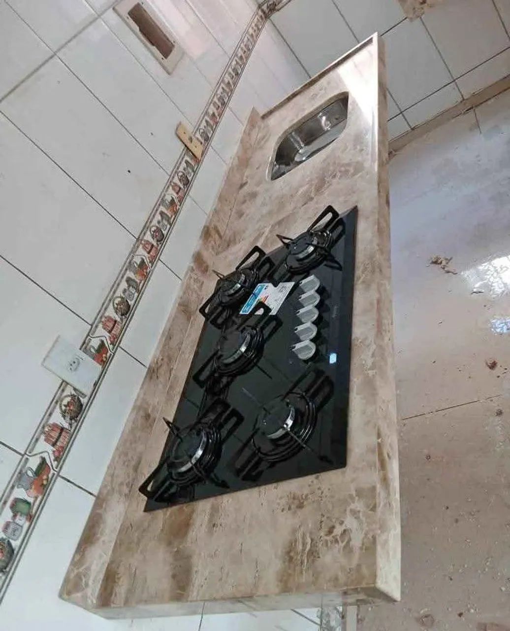 Bancada para cozinha em granito 