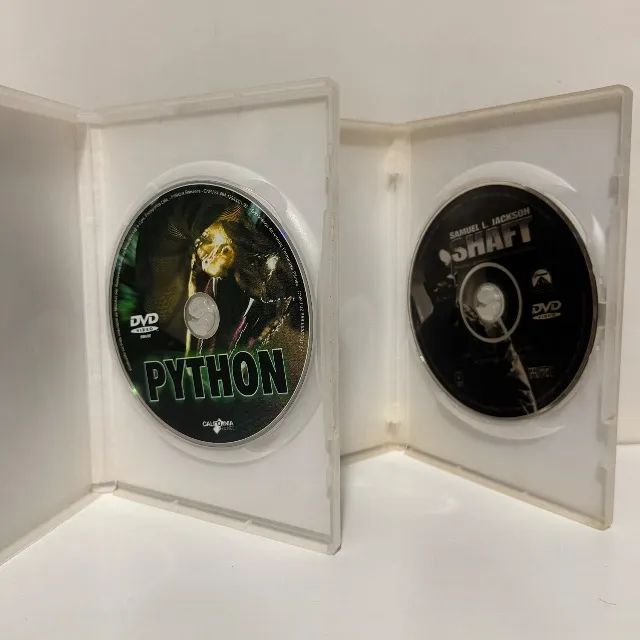 Lote com 2 DVDs Usados - Python e Shaft - Foto 3