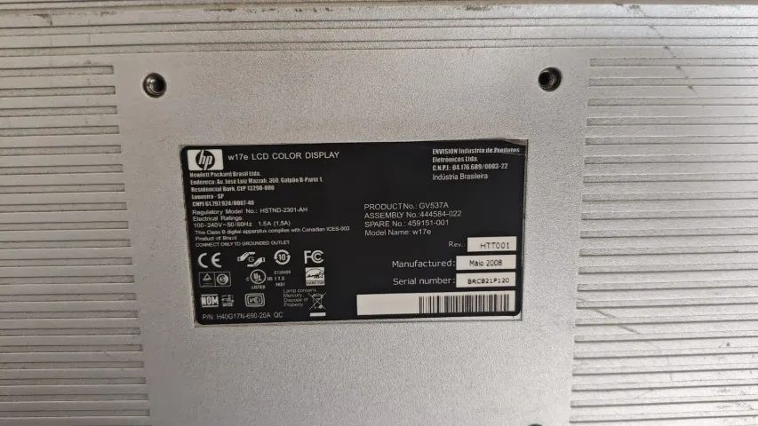 Monitor HP w17e 17" Widescreen LCD - Funcionando perfeitamente - Foto 2