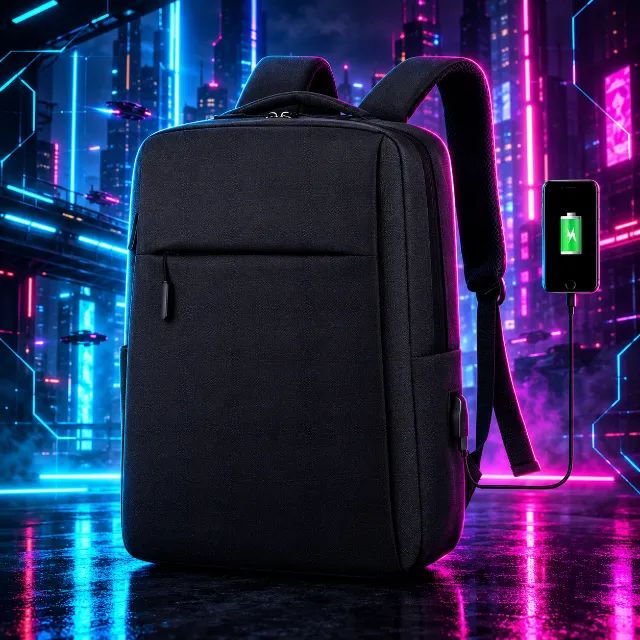 Mochila para notebook com saída usb!