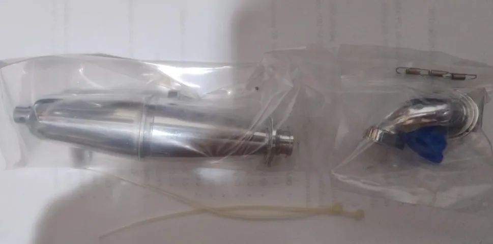 Escapamento completo em aluminio 1/10