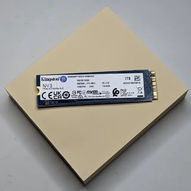 ssd nvme kingston nv3 gen4 1T leitura 6000 escrita 5000