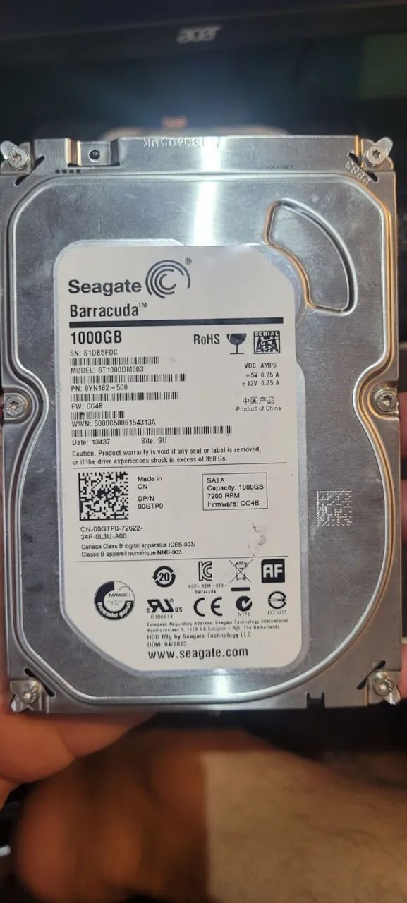 Lote com 4 HDs SATA para PC e Notebook - 160GB, 640GB, 1 TB....