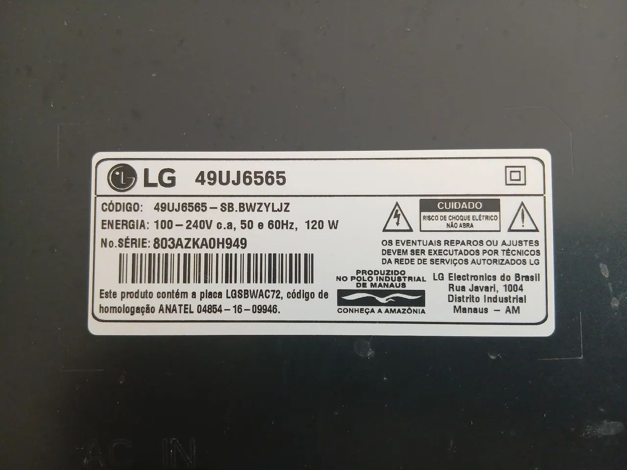 Peças da tv lg 50 polegadas para vender