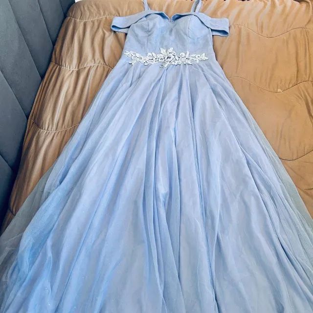 Vestido azul bebê - Desapego - Foto 2