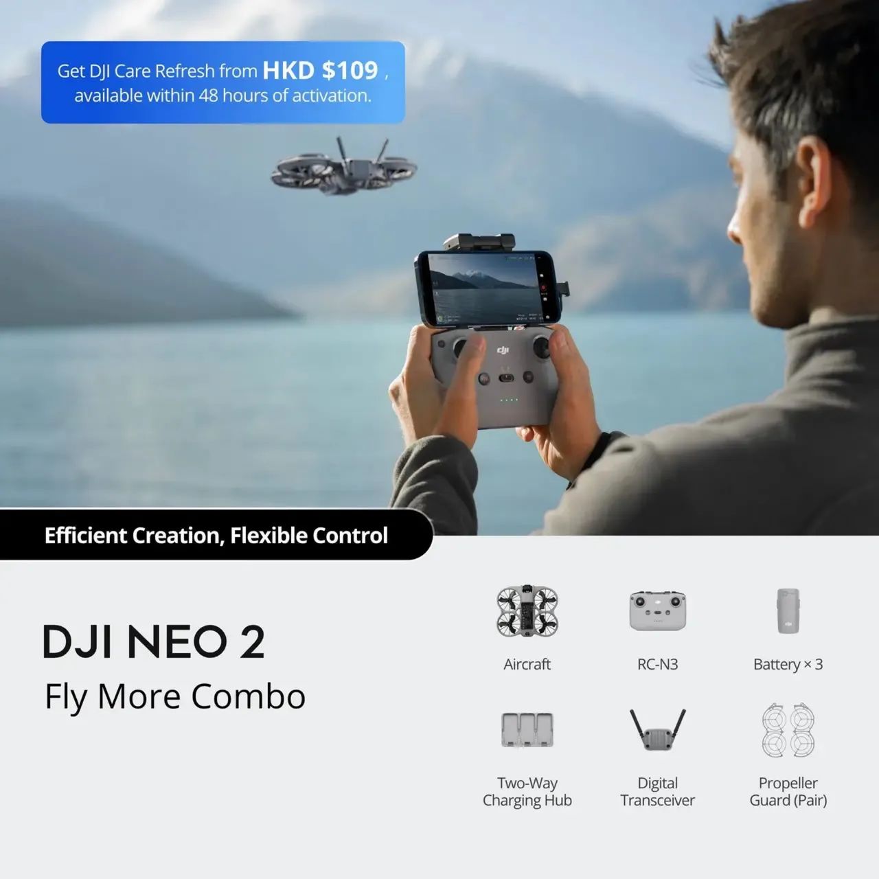 DJI Neo 2 Fly More Combo + Controle Remoto 3 - Foto 4